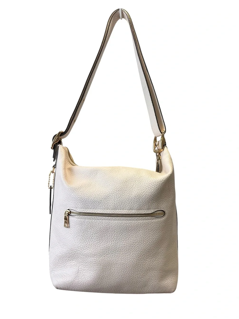 Coach Val Duffle C2818 Chalk Leather Bag Crossbody Wallet 2 Piece Set